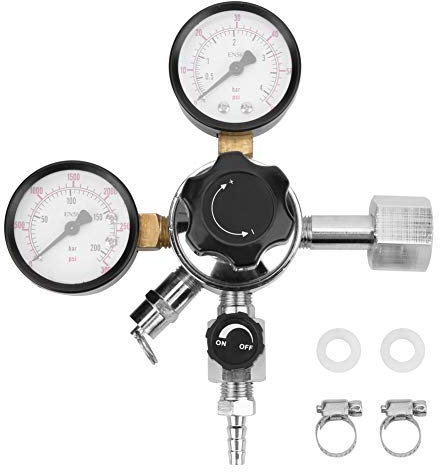 CO2 Regulator, Beer Soda Keg Pressure Relief Valve Home Brew Beer Gas Kegerator Regulator Co2 Pressure Regulator with Safety Pressure Relief Valve