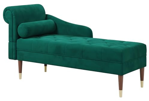 Vesgantti Velvet Chaise Longue Indoor with Left Armrest,Tool-free Assembly
