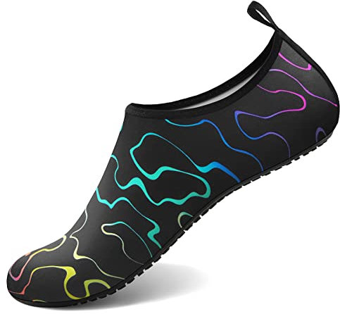 Water Shoes for Women Men Quick-Dry Aqua Socks Swim Beach Barefoot Yoga Exercise Wear Sport Accessories Pool Camping Must Haves Adult Youth Size 8.5-9.5Women/7.5-8.5Men