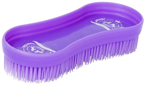 START Flexibel Pferdebürste - Magic - Leichte, biegsame Kunststoffbürste für effektive Fellpflege & Schmutzentfernung bei Pferd (Violett)
