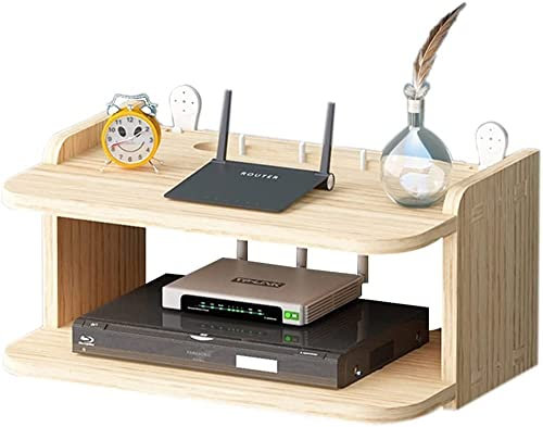 Caja de almacenamiento inalámbrica WiFi Router Wifi Router Shelf WiFi Router Soporte Montaje de pared Organizador y gestión de cables Flotante / Amarillo / 48 * 23 * 16cm ( Color : Yellow , Size : 34*