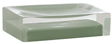 GEDY | Auckland Porta Sapone in Resina Colore Verde Menta, Dimensioni 3 x 11 x 7 cm e Peso 0,15 kg