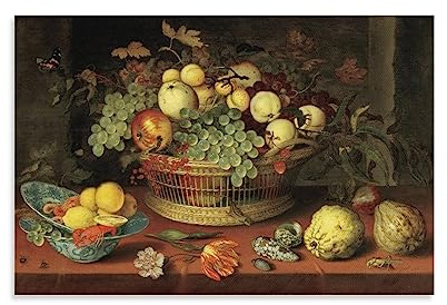 MHART Balthasar Van Der Ast Art Print Poster Poster Decorative Painting Canvas Wall Art Living Room Posters Bedroom Painting 08x12inch(20x30cm)