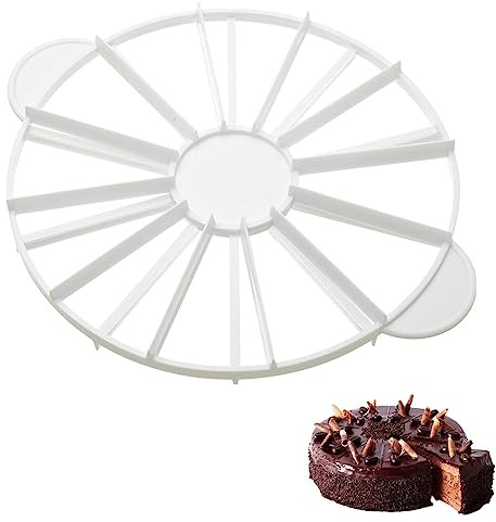 Cake Portion Marker Cake Cutter Slicer Cheesecake Cutter for Even Slices,Round 14/16 Piece Double Sided Cake Portion Marker Cake Divider Baking Tool for 10 Inch Diameter