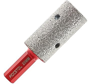 FOCSTOL Fraise Diamantée 20mm - Foret Diamant avec Tige Hexagonale pour Agrandir Façonner Meuler et Biseau Arrondi Trous Existants Dans Carrelage Porcelaine Céramique Granit Marbre