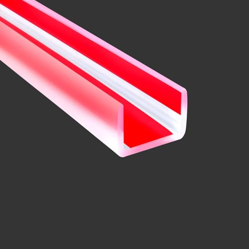 Gummikantenprofil, selbstklebender U-Profil-Kantenschutz für Sperrholz, Schrank, flexibler Kantenschutz für Holzplatten, Größe 12 mm, passend für 11–13 mm, Länge 6 m, Transparent