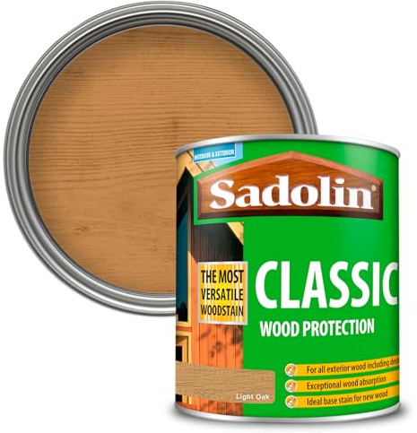 WALLPAPER EMPIRE Sadolin Classic All Purpose Woodstain 750ml - Deep Penetrating Protection (Light Oak)