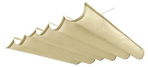 Rétractable Store À Vagues Pour Patio, Pergola Voile D'ombrage Avec Système De Poulie, Auvent Imperméable Stores Solaires Couverture Pour Terrasse Extérieure ( Couleur : blanc , Taille : 3.28x26.25ft