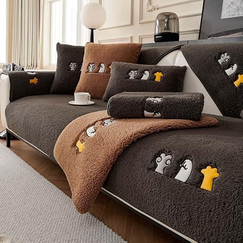YWQJL sofabezug U Form eck L Form,Sofa überzug Geeignet für 3/4/2/1Sitzplätze Couch überzug Rutschfester Sofa Cover Schutz vor Kratzern für Katzen und Hunde sofadecke(A-8,70x150cm)