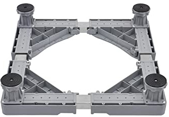 Verstellbarer Waschmaschinensockel, Anti-Vibrations-Ständer, Kühlschrankständer, höhenverstellbar 10–14 cm, Standgestell für Geschirrspüler, Länge/Breite 47–70 cm