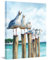 LZLHDE Leinwand Bilder Wandbilder Wohnzimmer, Badezimmer Bilder 30x40 cm Bild Badezimmer wc Wandbild Möwe Gemälde Wandgemälde Zimmer Deko auf Wand Dekoration Wall Art