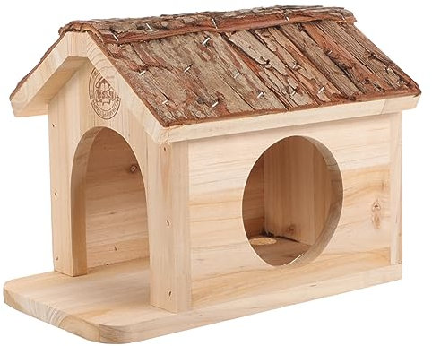 FONDOTIN Hamsterhütte Hasenkäfig Innen Ratten Hundetor Meerschweinchen Hamsterkäfig Mit Röhren Plüsch Hundekäfig Hamsterzubehör Für Käfige Hamster Kühltunnel Ratte Holz