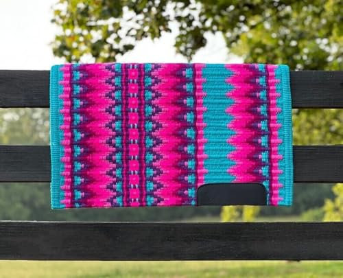 EQUIEMPRESS Sattelunterlage Western Show/Westernsatteldecke aus Neuseelandwolle, Top Wool Pad Sensor Flex (Anpassung möglich) A-568 (34 x 34)
