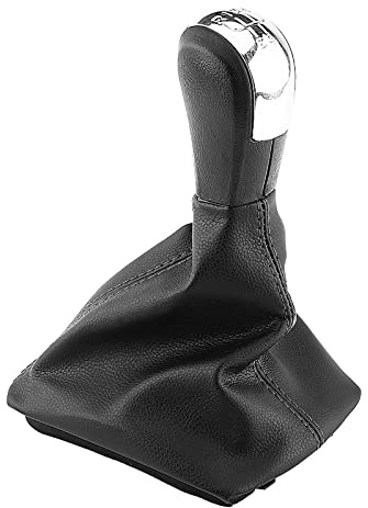 ZASCHMOY 5 Speed Car Gear Shift Knob Gaiter Boot Kit for 2004-2012 with Plastic Gear Stick and PU Leather Gaiter for Comfortable Driving