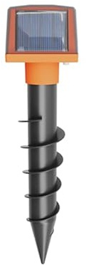 Maulwurf Vertreiber 4er Set Solar – Maulwurfschreck & Wühlmausschreck, wetterfest IP65, mit Schraubdesign, tierfreundlich ohne Giftstoffe, für Garten, Rasen, Beet, Hof & Grundstück (1, Schwarz)