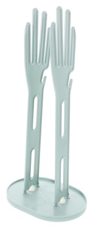 UTHCLO Kitchen Glove Dryer and Sink Drying Rack Drip Base Blue Hanging Glove Holder and Dish Towels for Kitchen Cleanup
