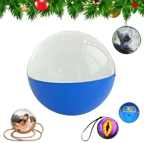 3D Crystal Ball with Digital Display, Personalized Ultrasound Ball, Crystal Ball Digital Video Display, Customizable LED Photo & Video Sphere, for Couples,Pets, Memory Gift