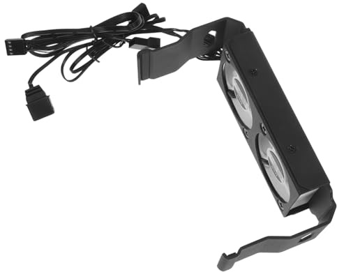 KONTONTY Enfriador de Ram para PC con Doble Ventilador Argb y Diseño Clip-on, Operación Silenciosa, Velocidad 1000-4500rpm, Adecuado para Sesiones de Trabajo y Juegos Nocturnos