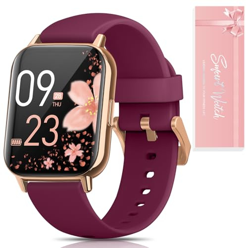 【Caja de Regalo】Reloj Inteligente Mujer, 1.83 HD Smartwatch con Llamadas/Función Femenina/Pulsómetro/SpO2/Monitor de Sueño Calorías 113+ Modos Deportivos Podómetro WhatsApp IP68 Android iOS Púrpura