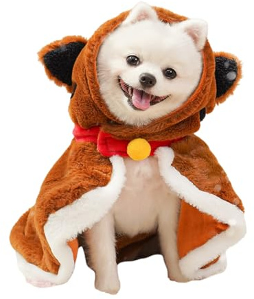 Cat Christmas Costume,Windproof Cold Weather | Pet Costume Cloak for Small Dogs,for Photography Party Stage Performance Parade Family Gathering