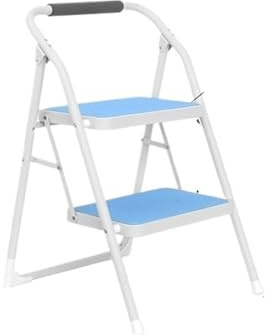 Scala a 2 gradini Sedia sgabello pieghevole a 2 gradini in alluminio portatile salvaspazio for la casa, for interni, resistente, antiscivolo(Color 1)