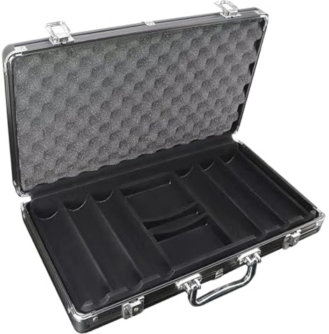 Nudorpn Aluminium Poker Koffer - Mit Kapazität von 300 Stück und Matter Harter Oberfläche - Metall Box Für Pokerchips Als Halter | Für Erwachsene, Freunde, Enthusiasten,