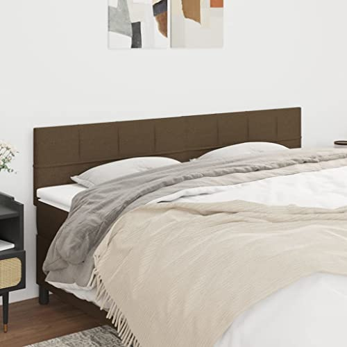 zylophax Kopfteil Dunkelbraun aus Stoff 180x5x78/88 cm mit Holzrahmen, höhenverstellbar, Polsterung für Rückenlehne, Wandkissen als Betthaupt, ideal zum Lesen und Anlehnen im Schlafzimmer