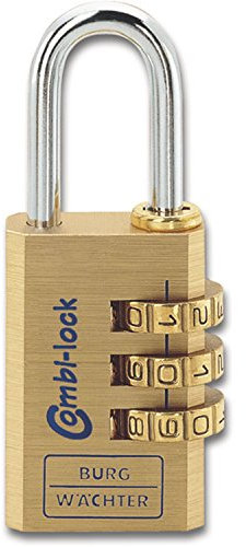 Burg-Wächter Combi 80 15 M SB Lucchetto a Combinazione Regolabile, Ottone, Bügelstärke: 3,0 mm