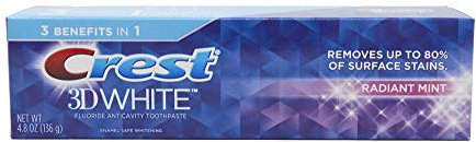 Crest 3D White Whitening Toothpaste - Radiant Mint 4.8 oz