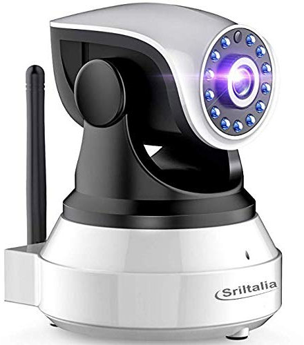 Sricam Italia SP017-S Telecamera di Sorveglianza IP Camera-HD 3MP Wireless Videocamera P2P Visione Notturna Rilevamento del Movimento SriHome