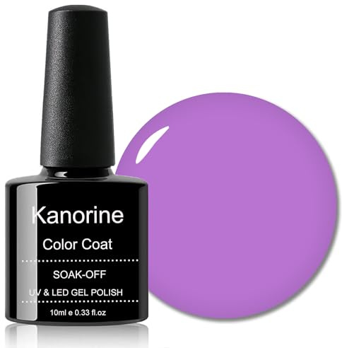 KANORINE Gel Polish Soak-Off UV/LED Gel Nail Polish Purple Color Coat Gel Nail Varnish Nail Art TYPE 10ml