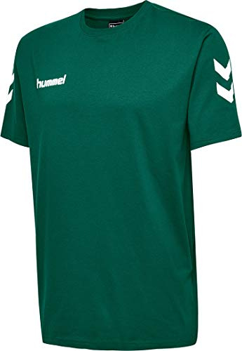 hummel Unisex hmlGo Cotton T-shirt, Green, Extra Large