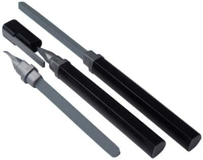 Erlinda Bob Triangolo Keramik Nagelfeile 19cm Feine & Grobe Seite Hohlboden Nagelreiniger für Maniküre und Pediküre