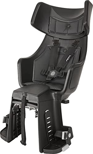 BOBIKE 8011300026 - Hinterer Fahrradsitz EXCLUSIVE Tour Plus fuer Rahmen, fuer Kinder von 9 Monaten bis 6 Jahren bis 22 kg in Farbe Urban Schwarz