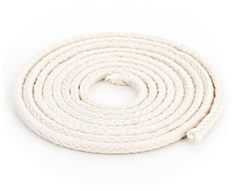 NKlaus 3 Meter Runddocht 100% Reine Baumwolle 3,0mm dünn für Öllampe, Petroleumlampe