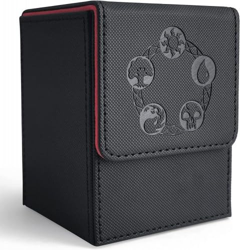 Colexy Box Porta Carte TCG MTG CCG, Deck Box Magic per TCG Carte, Scatola di Carte da Collezione con Capacità 100+ PTCG Carte Senza Maniche, Magnetic Flip Deck Box per Carte Collezionabili
