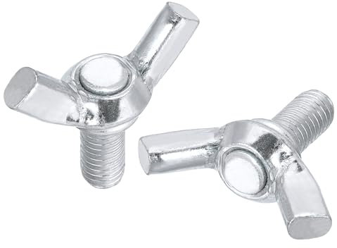 QUARKZMAN 30 Stück M5x10mm Flügelschrauben, Daumenschrauben mit Flügelmuttern, Kohlenstoffstahl Flügelschrauben