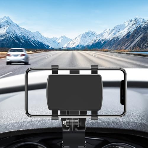 TOFURT Multifonctionnel Support Téléphone Portable pour Tableau de Bord de Voiture, 360° Rotation Socles Porte Telephone Automobile Car Phone Holder pour GPS et Smartphones de 4 à 7 Pouces