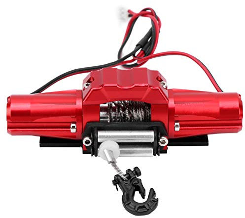 Tbest Cabrestante de Doble Motor, Cabrestante Universal de Aleación de Aluminio para SCX10/TRX4 1/10 RC Car 81x27mm Coche de Control Remoto