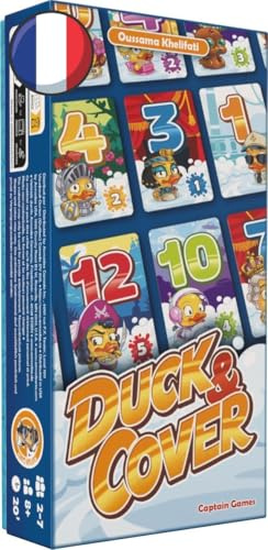 Asmodee Captain Games - Duck & Cover - Brädspel - Snabbt och taktiskt kortspel från 8 år | 2–7 spelare | 20 minuter | Fransk version