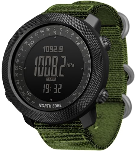 DIDITIME Taktische Uhren für Männer, Militärische Uhren für Männer, Wasserdicht 164FT, Fitness Uhr, Herren Digital Uhren mit Kompass, Metronom, Schrittzähler, Leichte Atmungsaktive Nylon Uhr