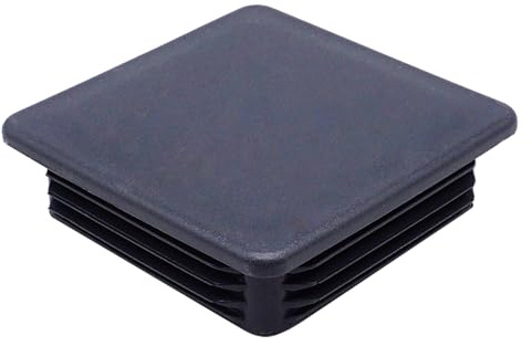 SKIR'CO 10 feltrini quadrati in plastica, 100 x 100 mm, tappi terminali per tubi, inserti per tubi quadrati, tappi per pali di recinzione, colore grigio antracite RAL 7016