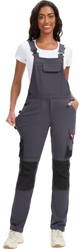 WORK IDEA Salopette de Travail féminine, Bonne élasticité, Nombreuses Poches, Tissu Cordura partiel pour Plus de résistance à l'usure, adaptée aux Divers environnements de Travail