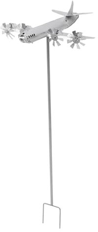 Fafeicy Metal Aircraft Windspinner Long -lived Windmill Outdoor for Garden Decorations Iron Aircraft Wind Sculpture for Rasenhof Terrace for Family and Friends