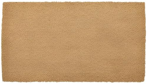 Markotex Zerbino in Fibra di Cocco Naturale, Tappeto Ingresso Antiscivolo per Porta Interna ed Esterna coperta. Zerbino antibatterico sostenibile. (50x50, Spessore 14 mm)