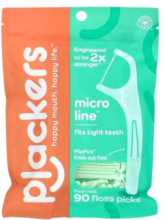 Plackers Dental Flossers Micro Mint - 90 Count