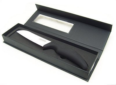 AUSONIA - 67967 CUCHILLO DE COCINA SANTOKU CON HOJA DE CERÁMICA Y MANGO NO TÓXICO DE POLIPROPILENO DE 13 CM