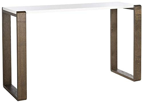 Safavieh EAF4209A Laque Caroline Console Fibre Blanc/Chocolat 129 x 44 x 80,01 cm
