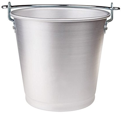Pentole Agnelli Seau Lait avec poignée, Aluminium 20 cm Aluminium