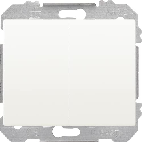 BJC Iris IP44 - Doble conmutador con garras, Blanco ,185010-X